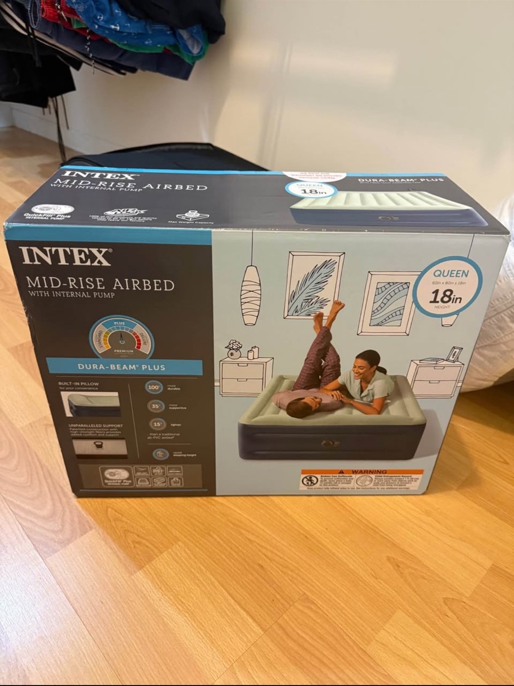 INTEX queen size blow-up bed / air mattress